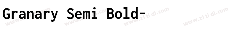 Granary Semi Bold字体转换